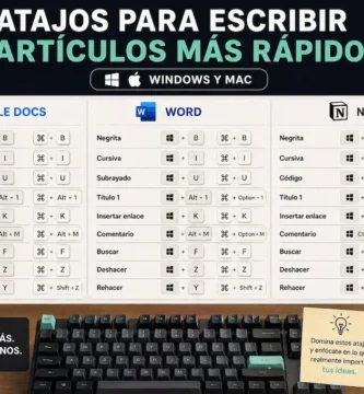 Atajos para escribir artículos más rápido en Google Docs, Word y Notion (Windows y Mac)