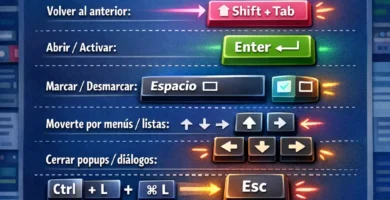 Navegar por páginas web con el teclado