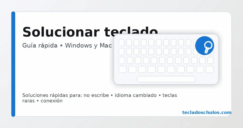 Solucionar problemas teclado guía rápida en Windows y Mac