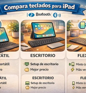 Teclado con trackpad para iPad en home office funda con teclado vs Bluetooth