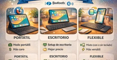 Teclado con trackpad para iPad en home office funda con teclado vs Bluetooth