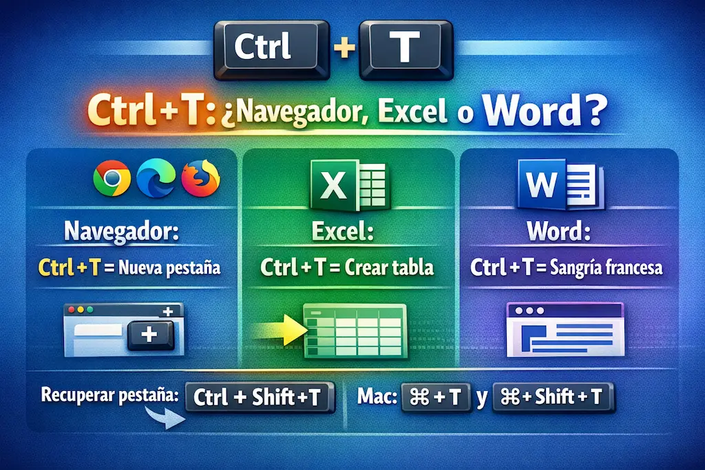 control t navegador excel word