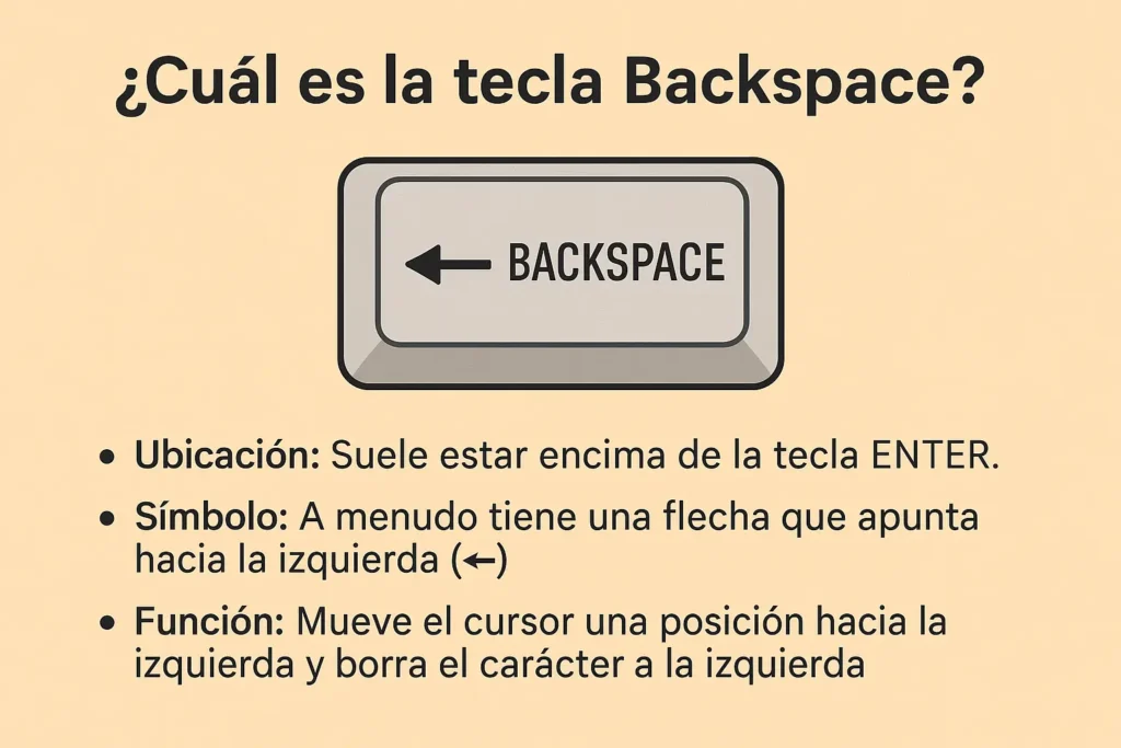 cual es la tecla backspace