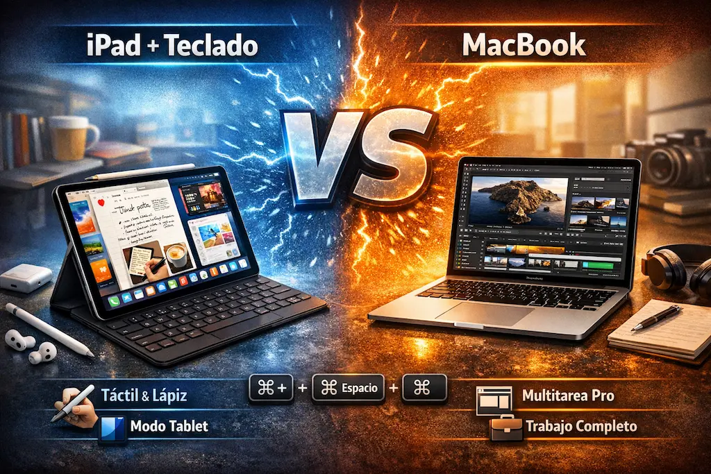 iPad con teclado vs MacBook