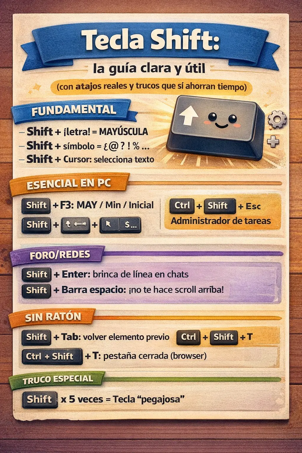 tecla shift trucos y atajos