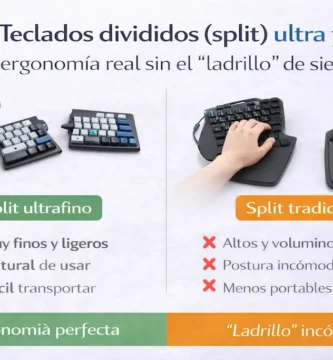 teclados divididos split ultrafinos